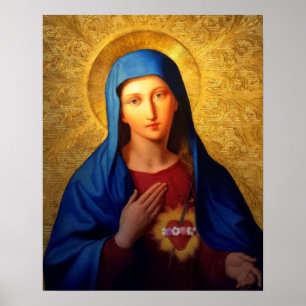 Póster Immaculate Heart of Mary - Our Lady Virgin Poster