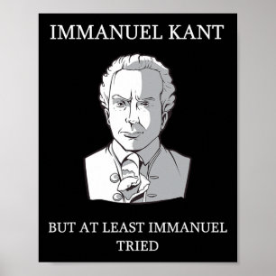 Póster Immanuel Kant Filosofía divertida que dice regalo