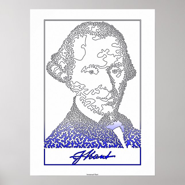 Póster Immanuel Kant. Fundador de la filosofía alemana. [ (Frente)