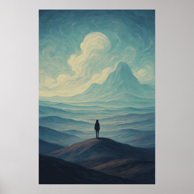 Póster Immersive Dreamscape of Solitude | Surreal Mountai (Frente)