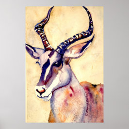 Póster Impala Watercolor