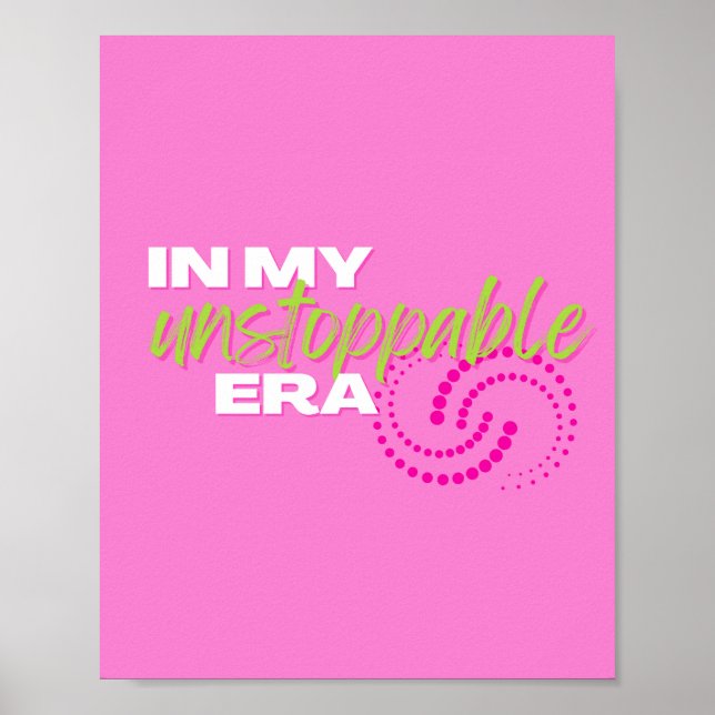 Póster Imparable, en mi era imparable, Preppy, Rosa (Frente)