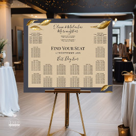 Póster Impasto de hoja de oro Noir