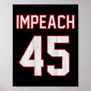 Póster Impeach 45 Estilo Footll Anti Trump Ck Impreso