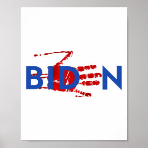 Póster Impeach Biden Bloody Skeleton Halloween