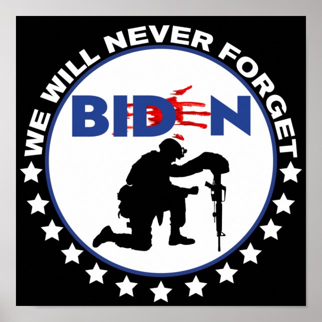 PÓSTER IMPEACH BIDEN NUNCA OLVIDAREMOS (Frente)