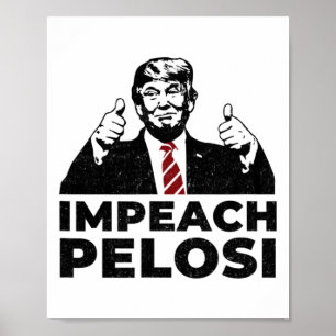 Póster Impeach Nancy Pelosi Pro Trump Shifty Schiff Silba