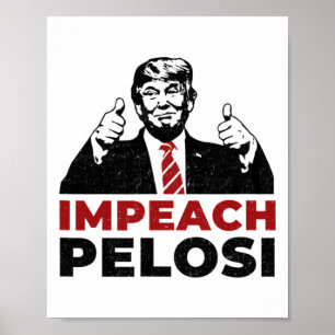 Póster Impeach Nancy Pelosi Pro Trump Shifty Schiff Ucran