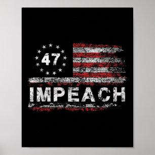 Póster Impedirán a Trump 47, presidente estadounidense