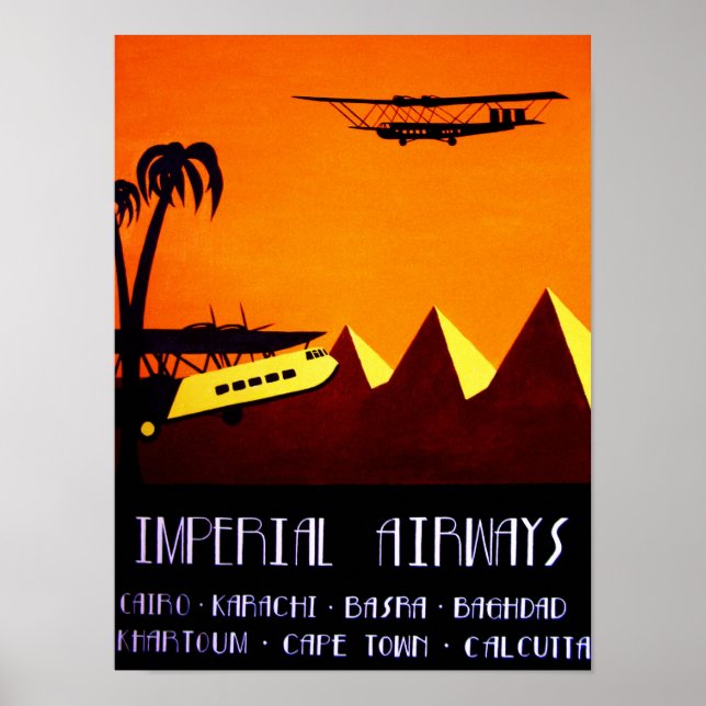 Póster - Imperial Airways Art Déco (Frente)