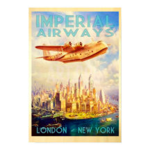 Imperial Airways London y New York Vintage Travel