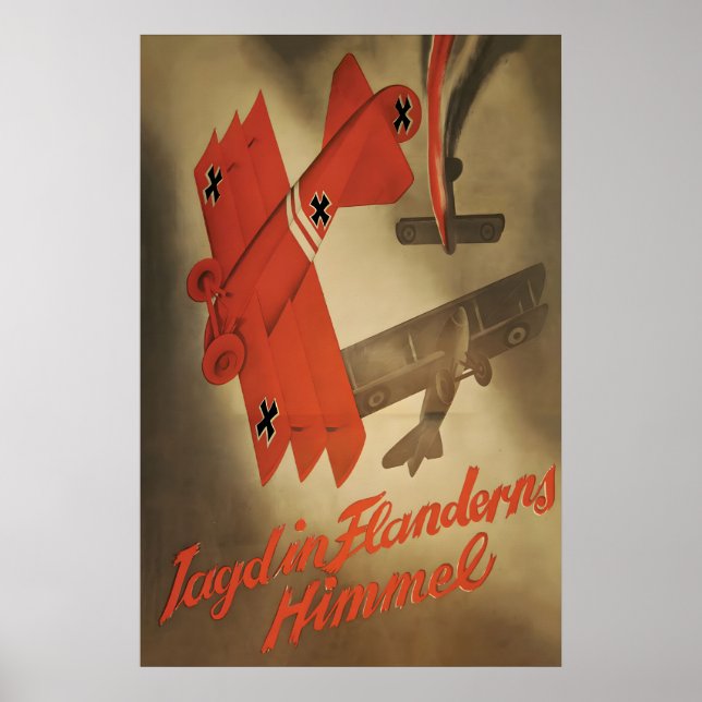 Póster Imperial German WWI poster Manfred von Richthofen (Frente)