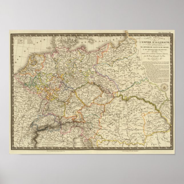 Póster Imperio alemán, Hungría, Galicia (Frente)