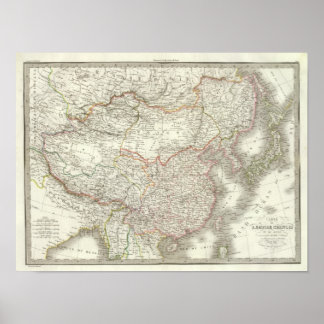 Póster Imperio chino, Japón - Imperio chino y Japón
