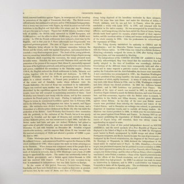 Póster Imperio de Napoleón Bonaparte 1811 AD (Frente)