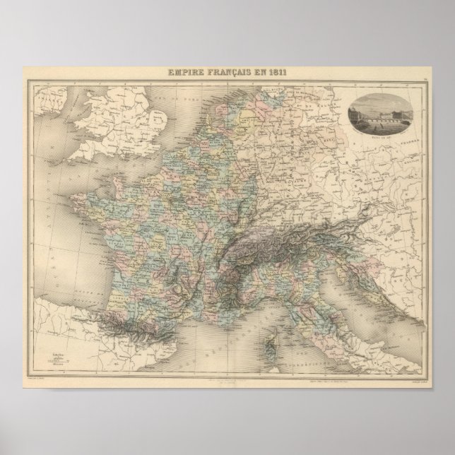 Póster Imperio francés en 1811 (Frente)
