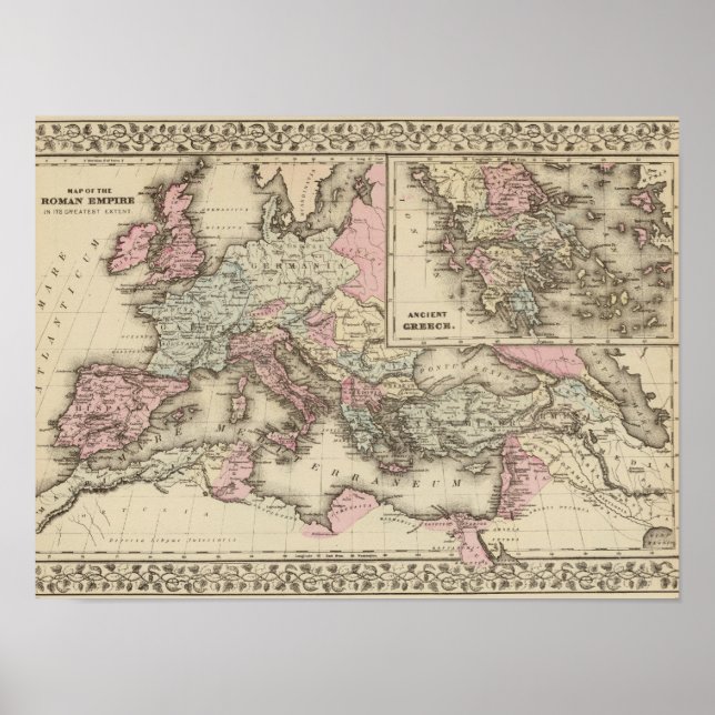 Póster Imperio romano, Grecia (Frente)