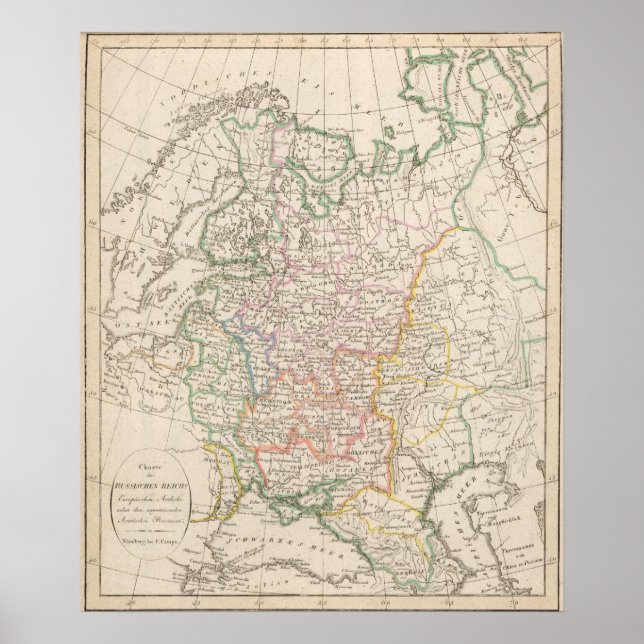 Póster Imperio Ruso, Antehilo Europeo (Frente)