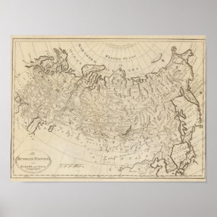 Póster Imperio ruso, en Europa y Asia