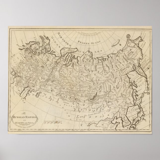Póster Imperio ruso, en Europa y Asia (Frente)