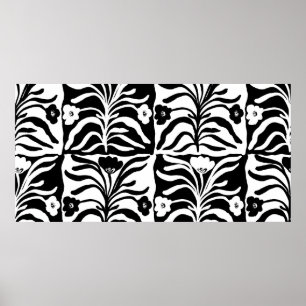 Póster Impermeable Vintage floral a mano un patrón con