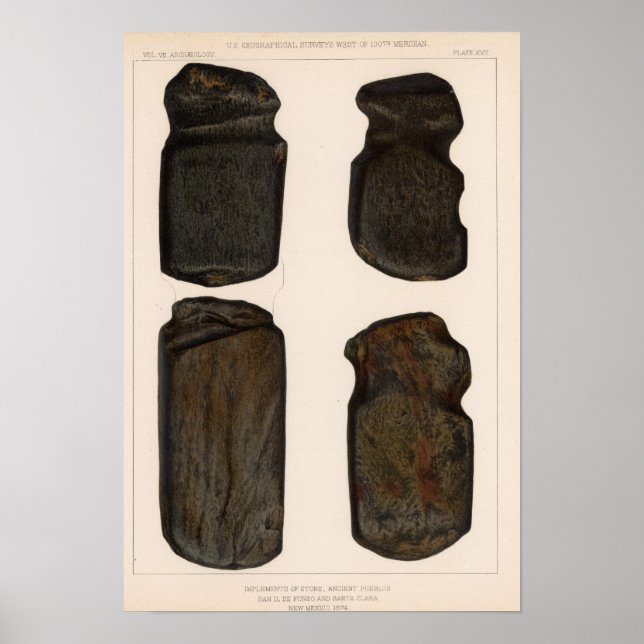 Póster Implementaciones de piedra XVII, Nuevo México (Frente)