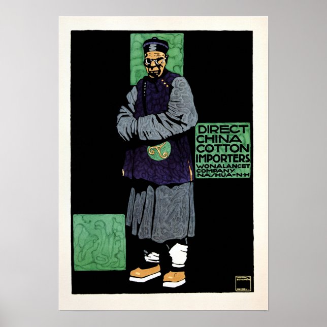 Póster IMPORTADORES DE ALGODÓN CHINO DIRECTOS Ludwig Hohl (Frente)