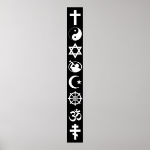PÓSTER IMPORTANTES SÍMBOLOS DE LAS RELIGIONES MUNDIALES