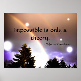Póster Imposible es sólo una teoría inspiradora de motiva
