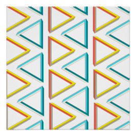 Póster Imposible patrón geeky triángulos