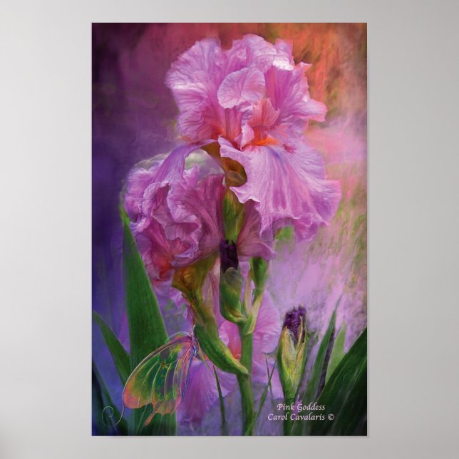 Poster/imprenta de arte de diosa rosa (Frente)