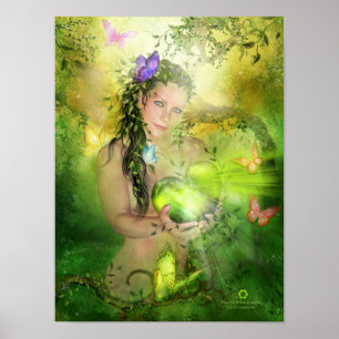 Poster/imprenta de arte de la diosa de Heart Chakr