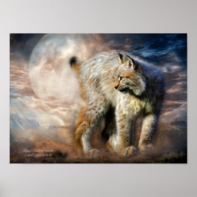 Poster/imprenta de arte espiritual Lynx-Silent (Frente)