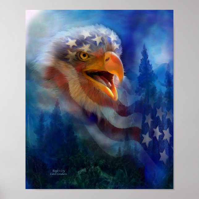 Poster/imprenta de Arte Llorante de Águila (Frente)