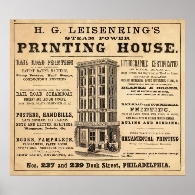 Póster Imprenta de Leisenring (Frente)