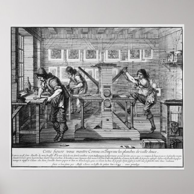Póster Imprenta francesa, 1642 (Frente)