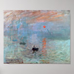 Póster Impresión, amanecer, Claude Monet<br><div class="desc">Oscar-Claude Monet (14 de noviembre de 1840 a 5 de diciembre de 1926) fue un pintor francés, fundador de la pintura impresionista francesa y el profesional más consistente y prolífico de la filosofía del movimiento de expresar las propias percepciones ante la naturaleza, especialmente en lo que se refiere a la...</div>