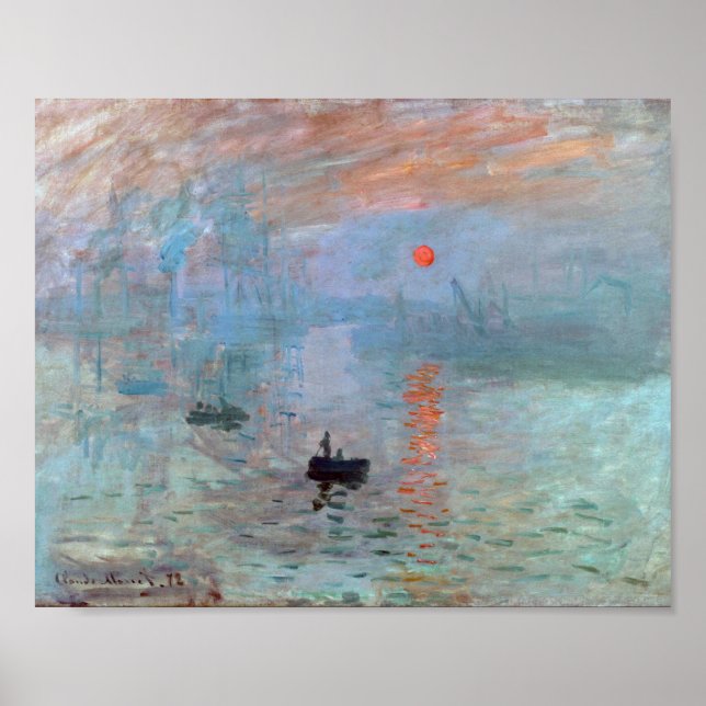 Póster Impresión, amanecer, Claude Monet (Frente)