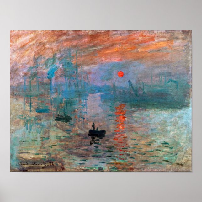 Póster Impresión, amanecer | Claude Monet | (Frente)