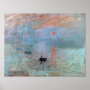 Póster Impresión, amanecer, Claude Monet, 1872