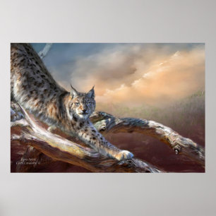 Poster/impresión del arte del alcohol del lince