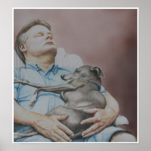 Póster "Impresión del galgo italiano de los compinches de