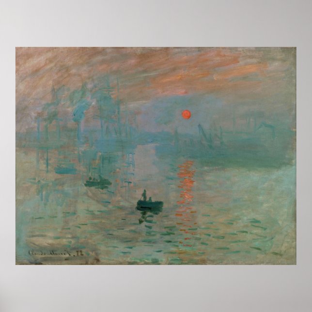 Póster Impresión, el Levante del Sol por Claude Monet 187 (Frente)