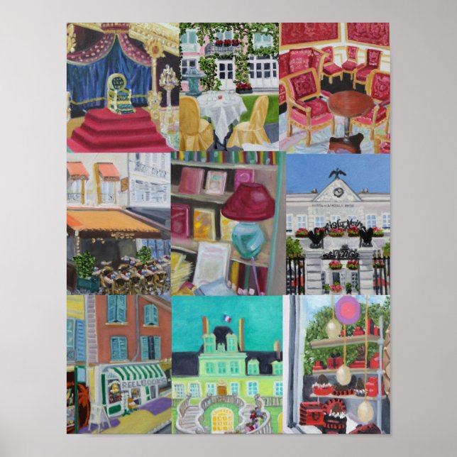 Póster Impresión/Poster de Fontainebleau Collage (Frente)