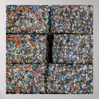 Impresión/Poster de latas de estaño trituradas