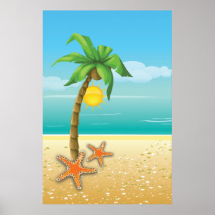 Póster Impresión/poster de palmeras y paisajes tropicales