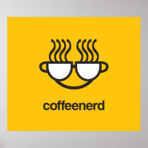 Póster Impresión/poster del empollón del café