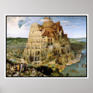 Póster Impresión/poster: Torre de Babel - Peter Bruegel