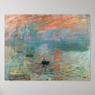 Póster Impresión, Sunrise 1872 Claude Monet
