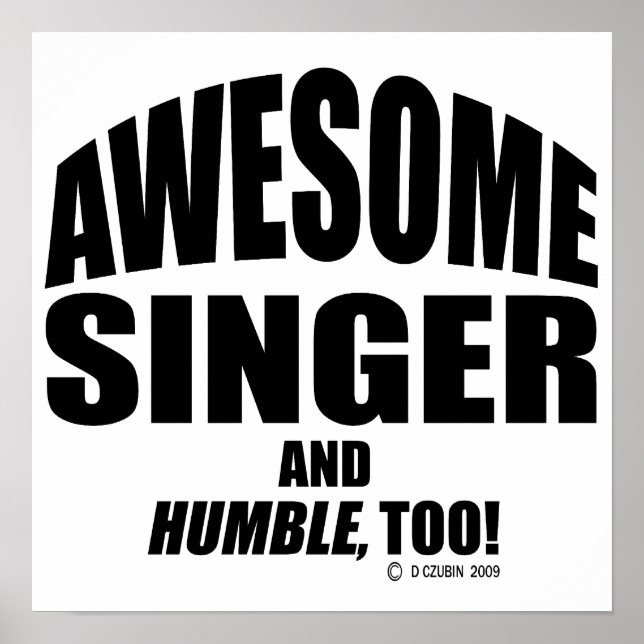 Póster Impresionante cantante (Frente)